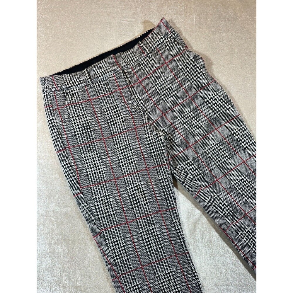 Express Columnist Ankle Plaid Dress Pants Women's 2R Mid Rise Stretch Career